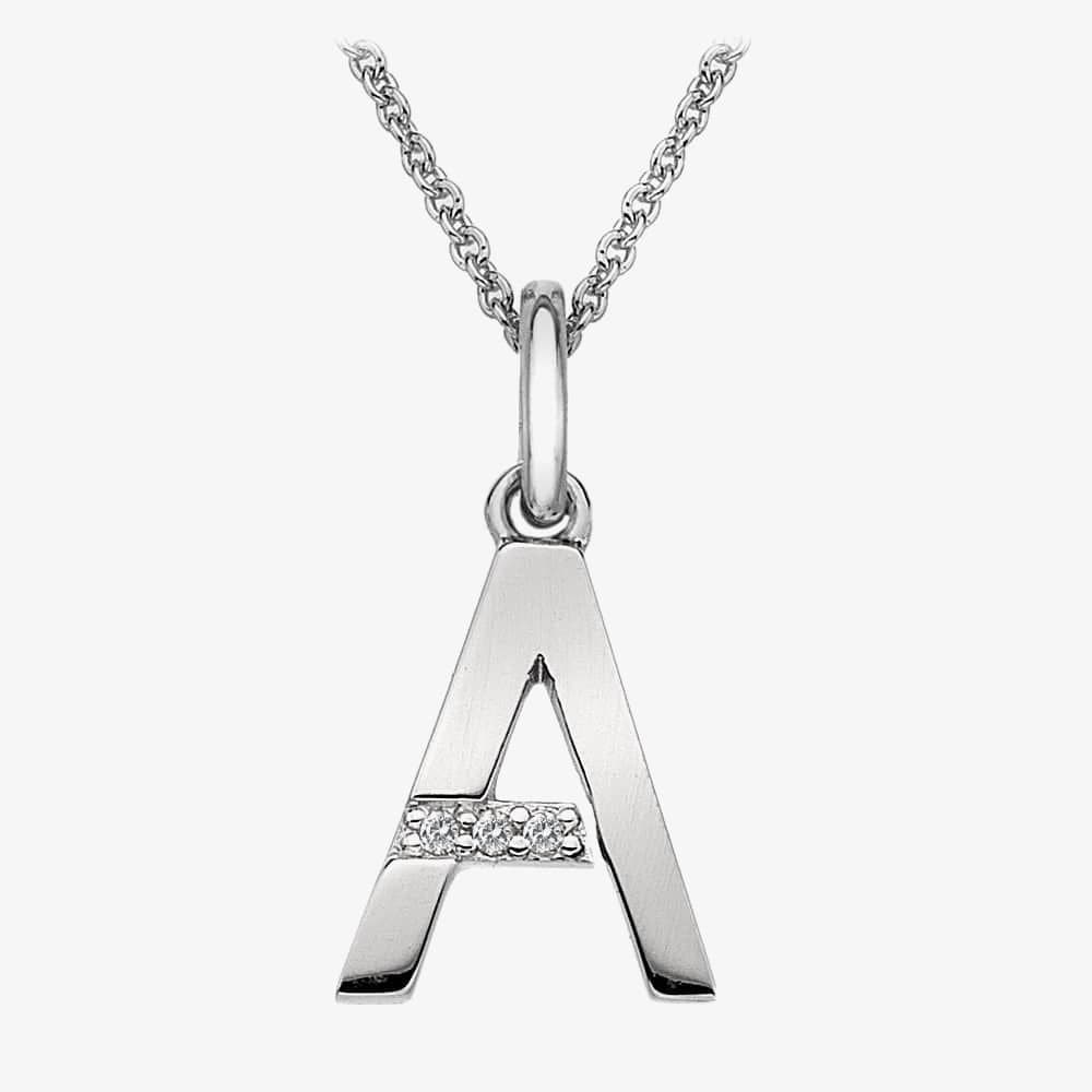 Hot Diamonds Hot Diamonds Women's 'A' Micro Pendant DP401 in Silver