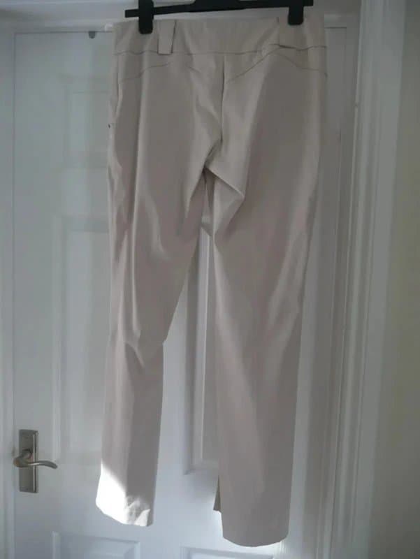 New Look New Look Trousers Size 12 Brown Zip Detail Party Classic Womens Thick Pants