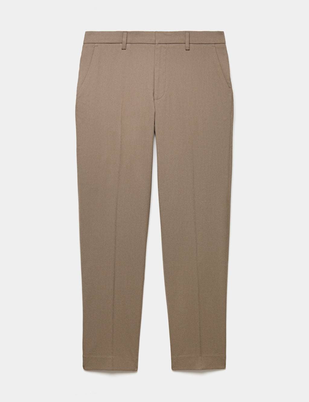 Marks & Spencer M&S Regular Fit Smart Stretch Trousers Mocha