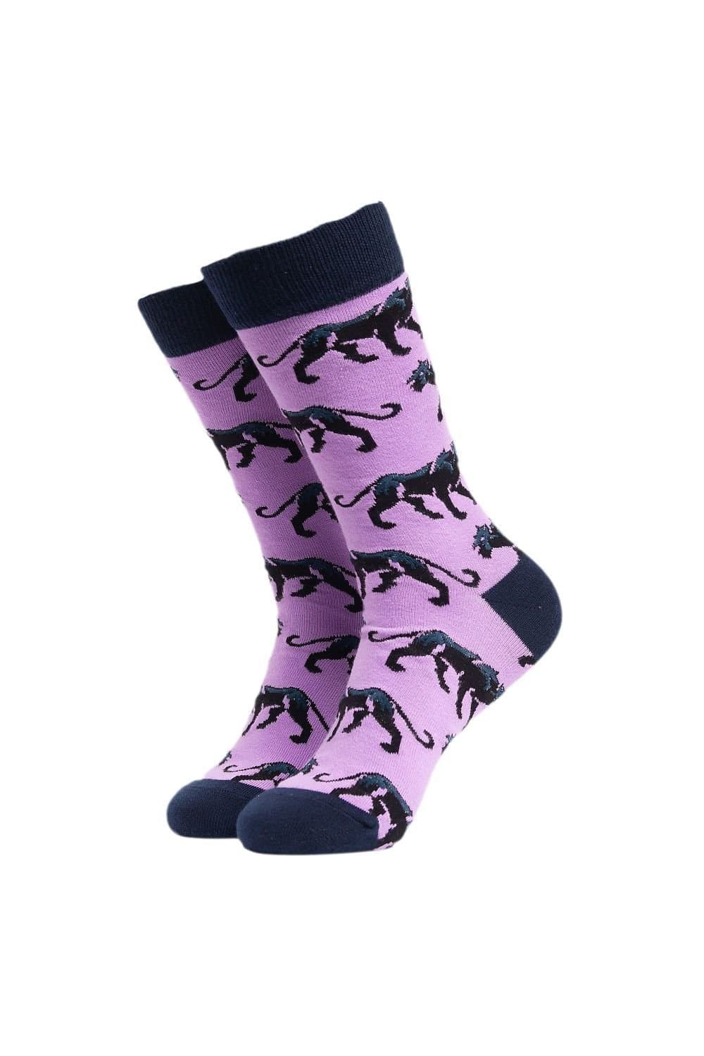 Soctopus Soctopus Men's Animal Design Novelty Cotton Socks in Purple