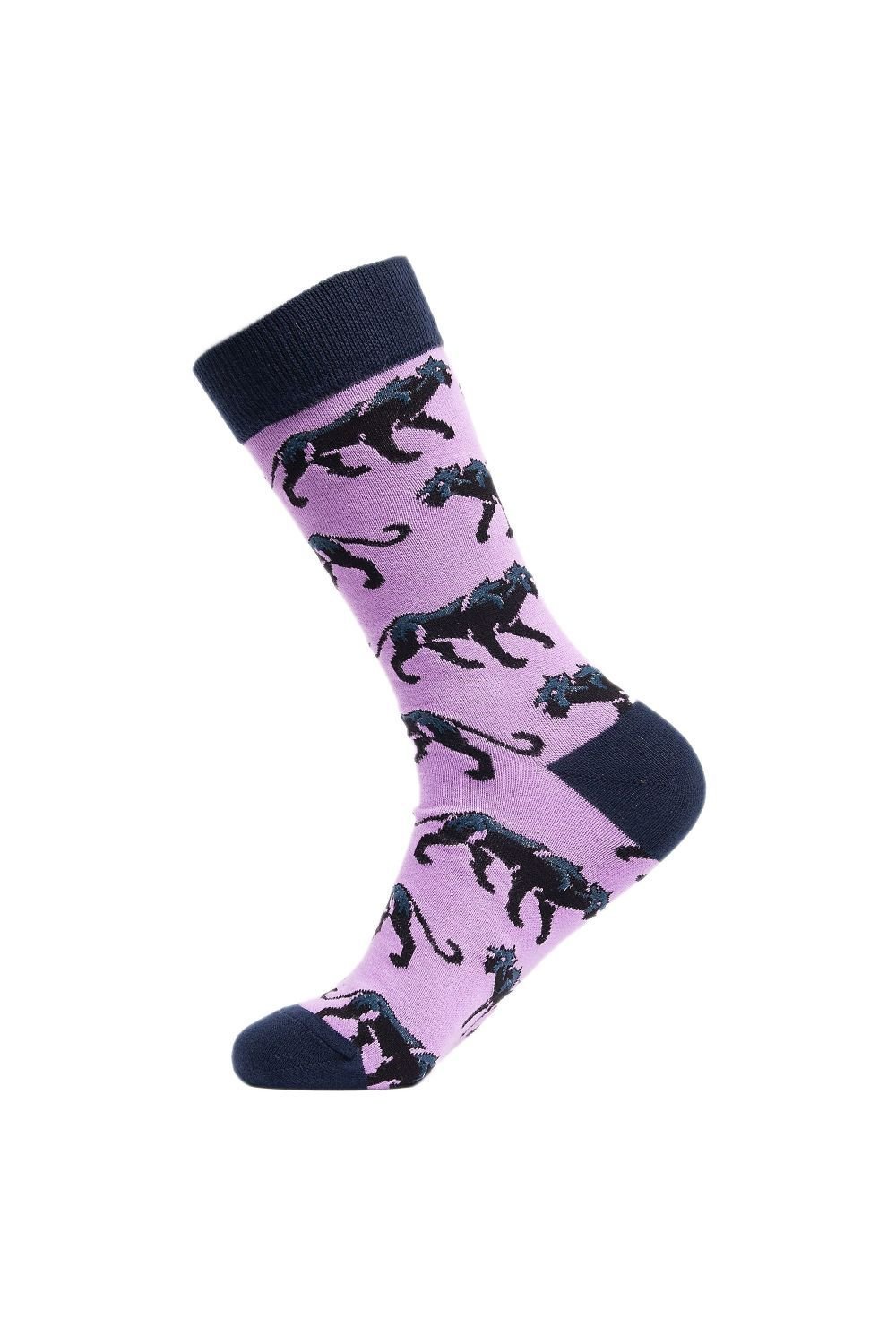 Soctopus Soctopus Men's Animal Design Novelty Cotton Socks in Purple - 2
