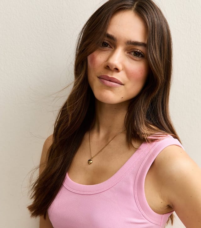 New Look Women's Petite Bright Pink Ribbed Scoop Neck Tank Top New Look - 3