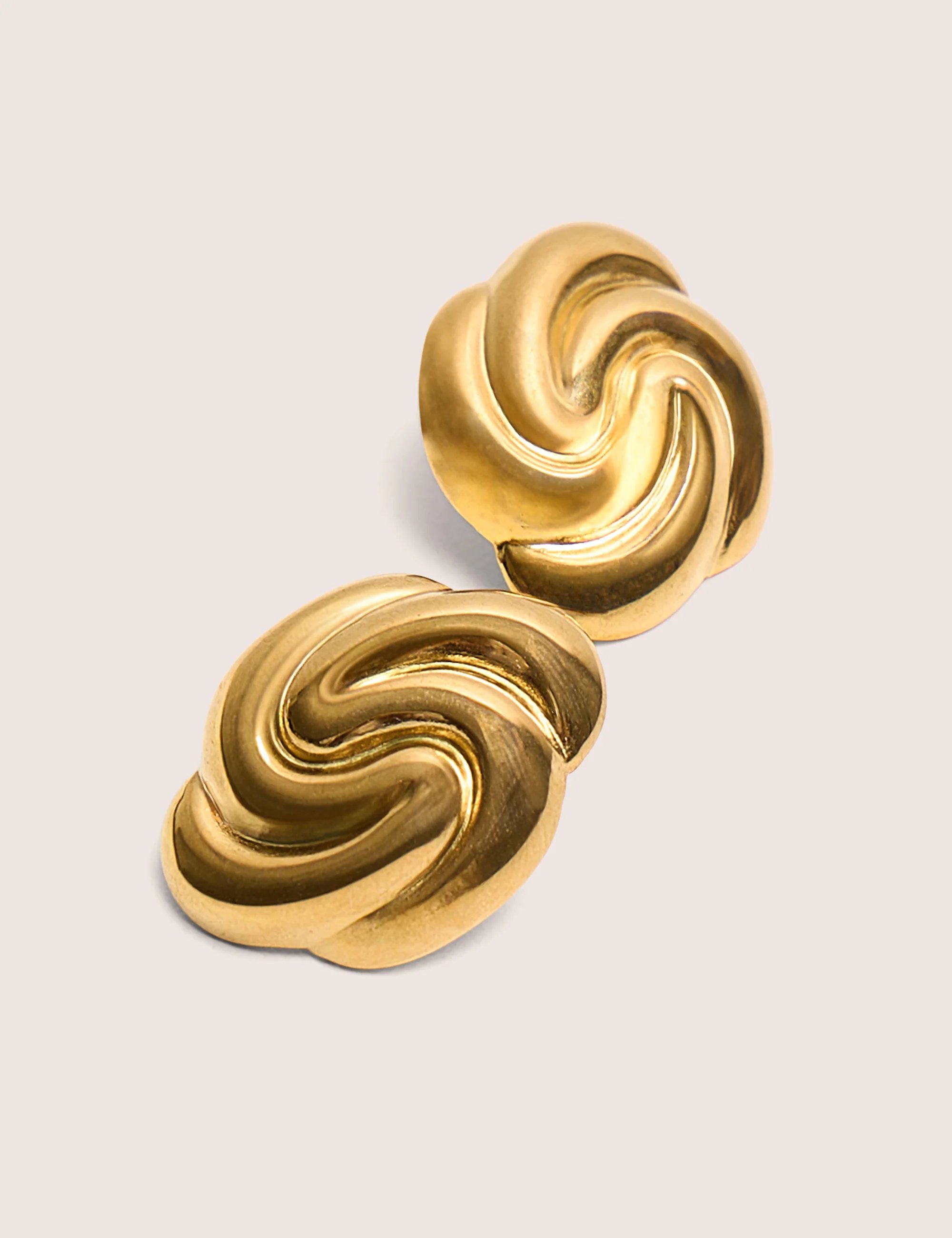 Public Desire Swirl Detail Earrings Gold - 2