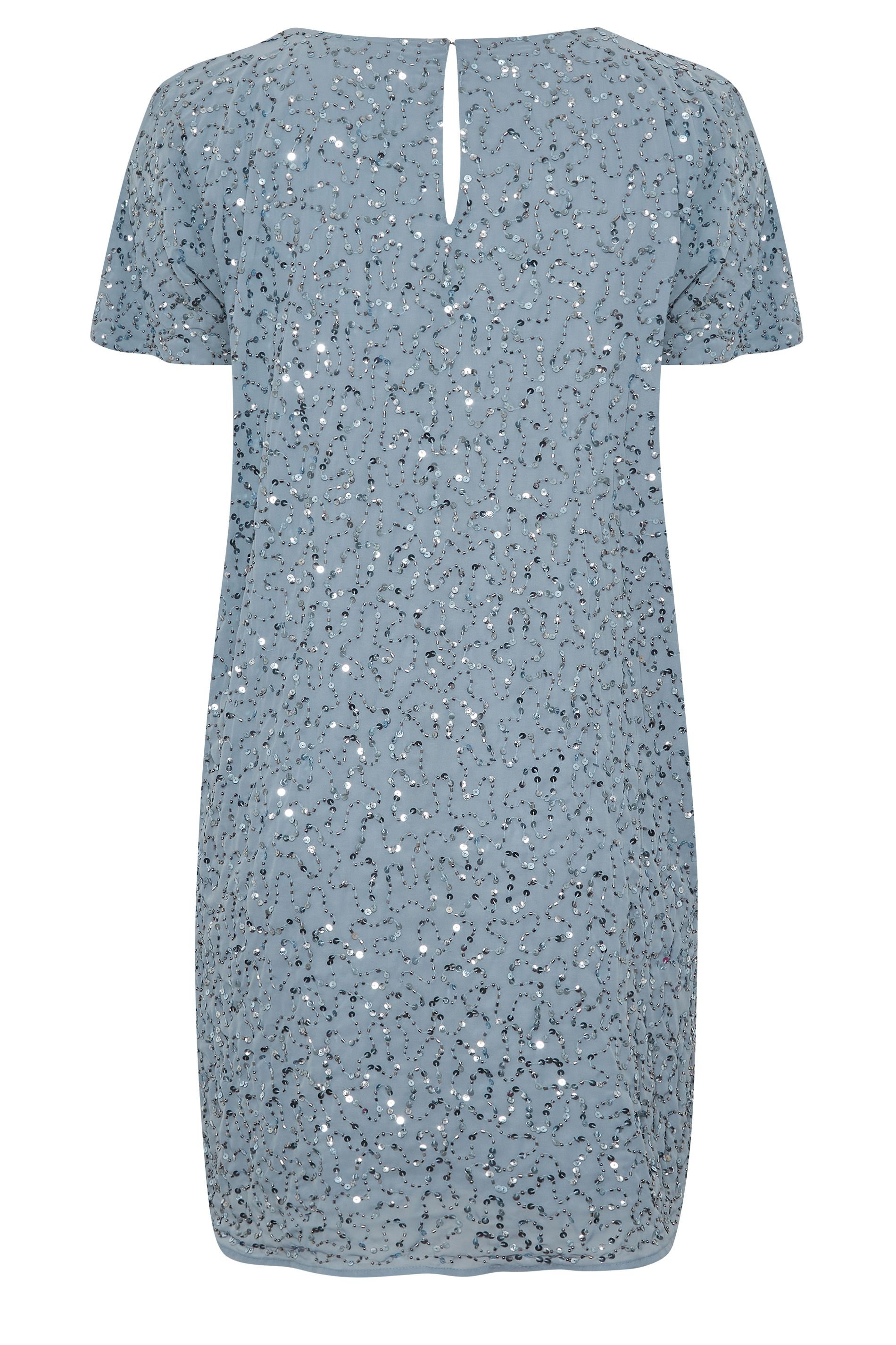 Yours Yours Women's Cape Dress in Light Blue - 4