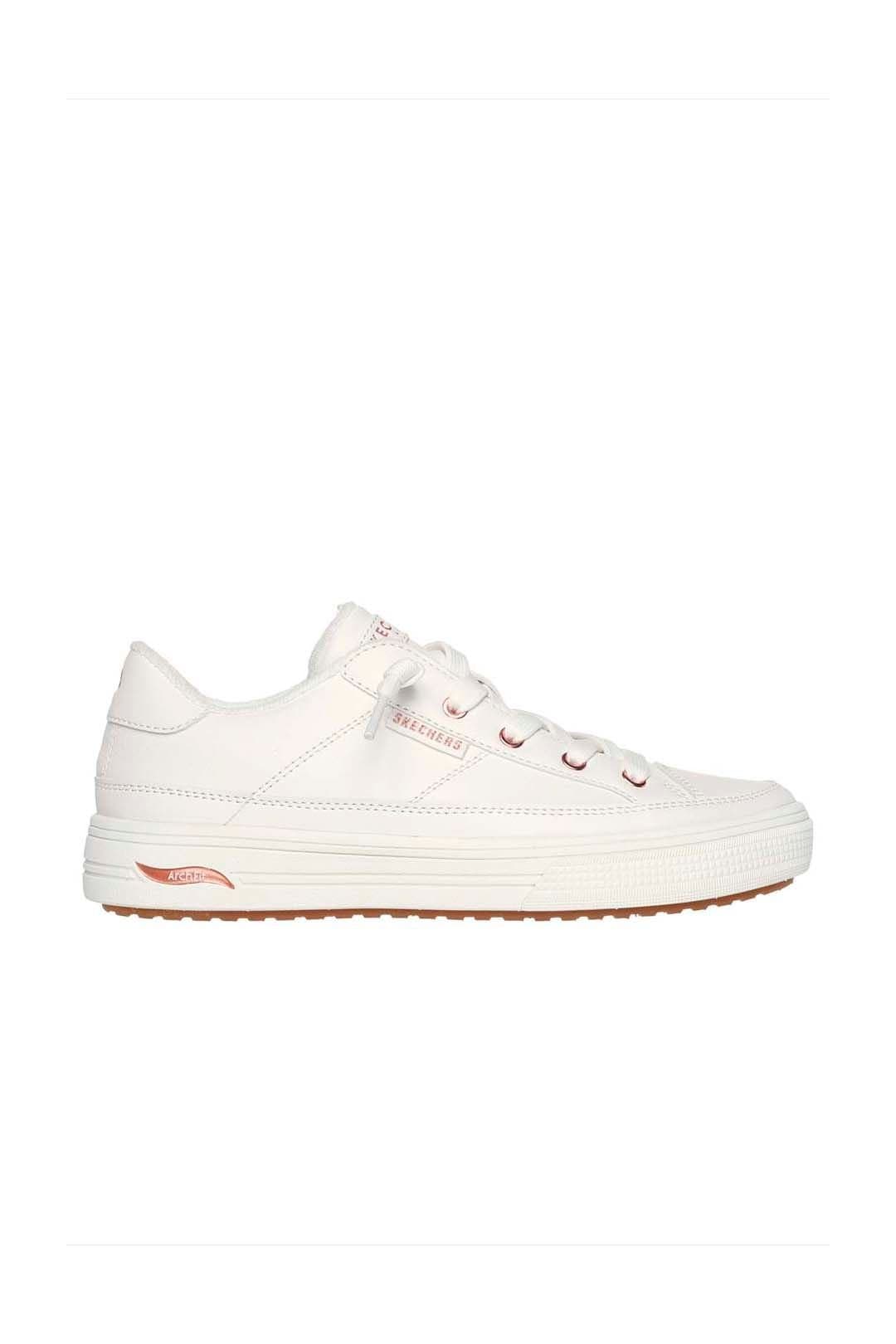 Skechers Skechers Women's Arch Fit Arcade Meet Ya There Leather Slip-On Trainers - White