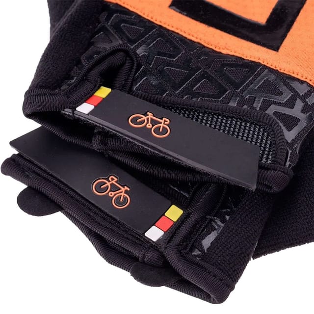 Radvik Radvik Men's Hilder Fingerless Gloves in Orange - 3