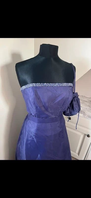 Forever Yours Forever Yours Vintage Unique y2k 90s 2000s Purple Beaded Corset & Skirt Set Prom Dress Size 8