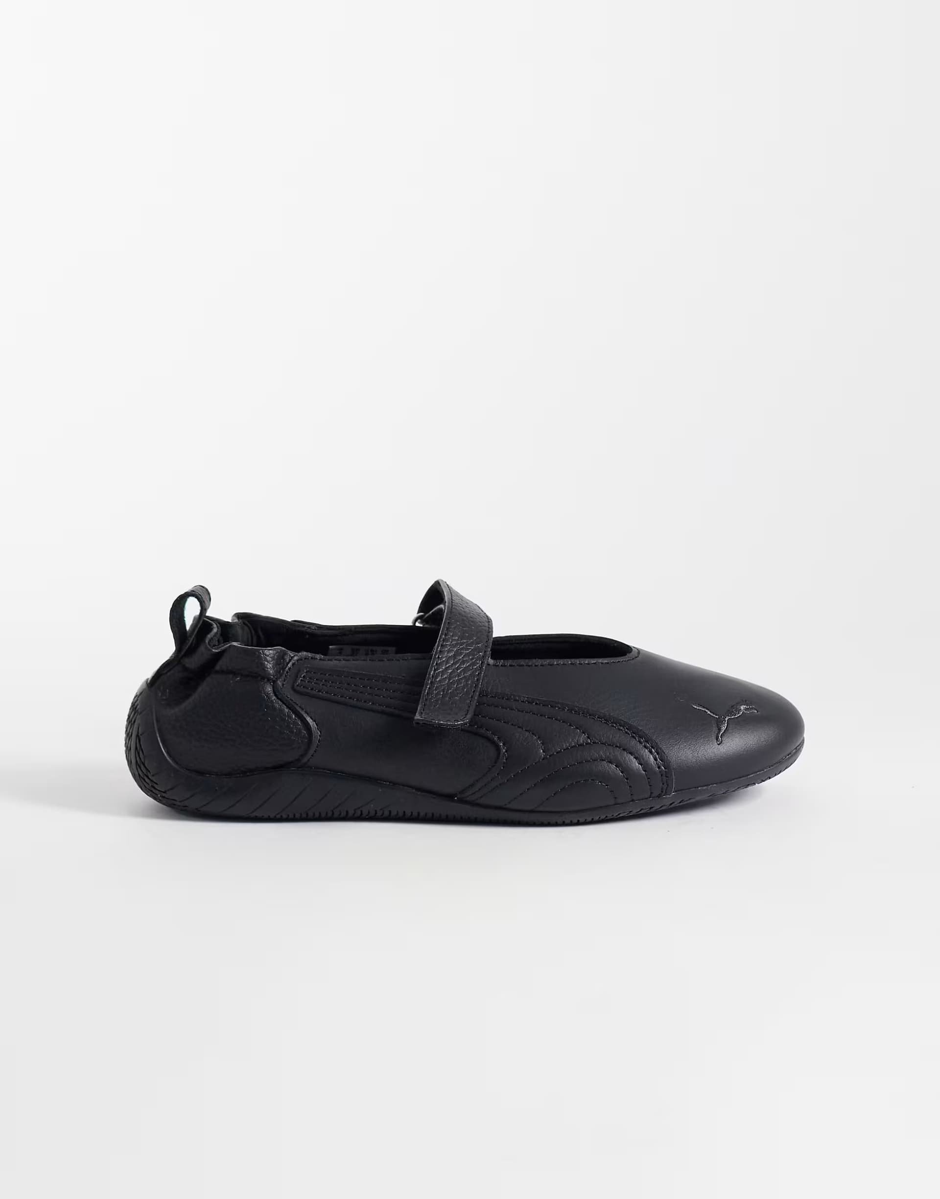 ASOS Puma Speedcat Fleur leather ballet flats in all black