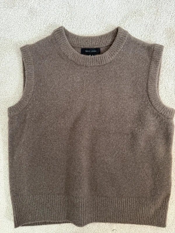 New Look Brown Knitted Vest