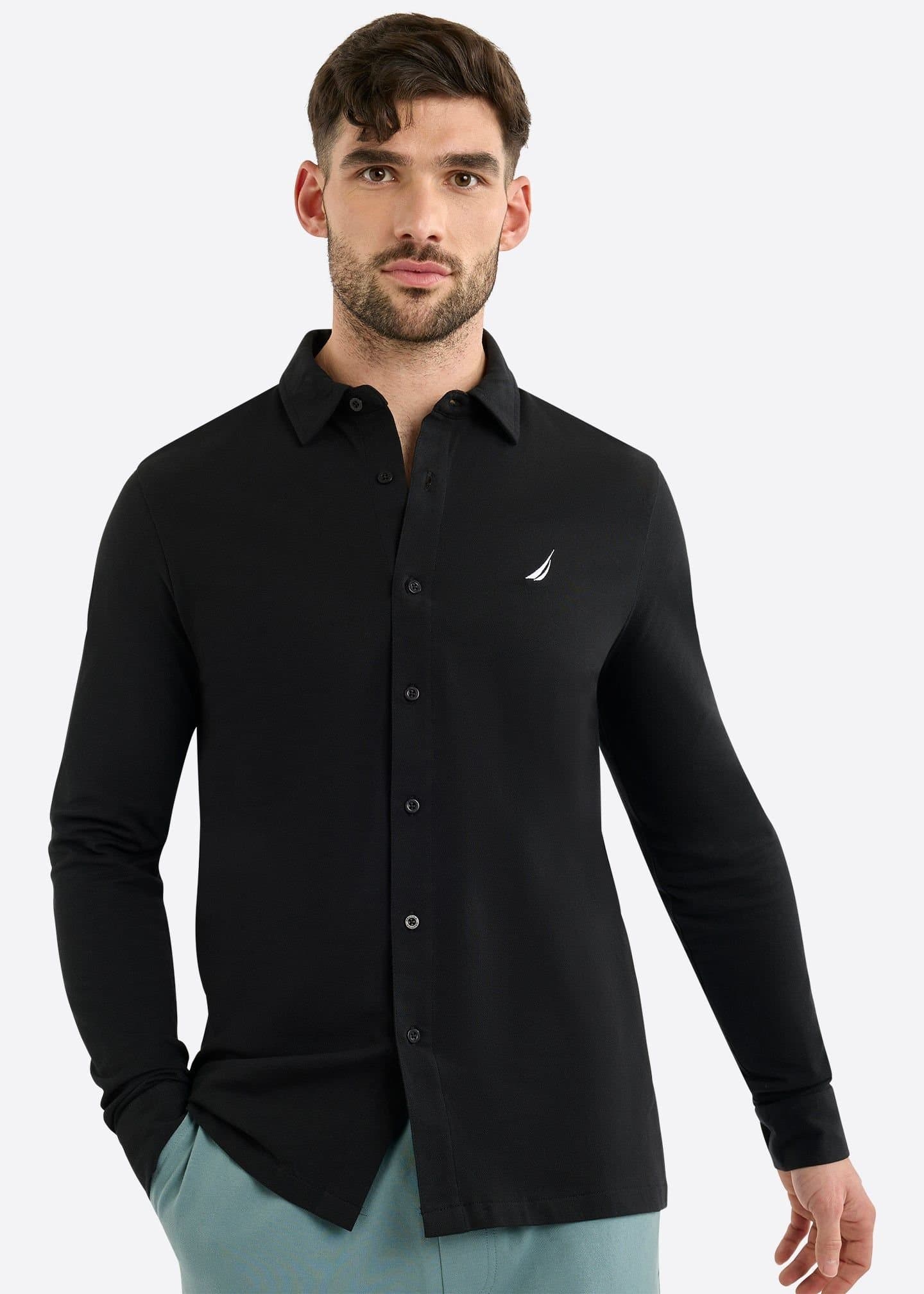 Nautica Nautica Men's Upton LS Shirt in Black
