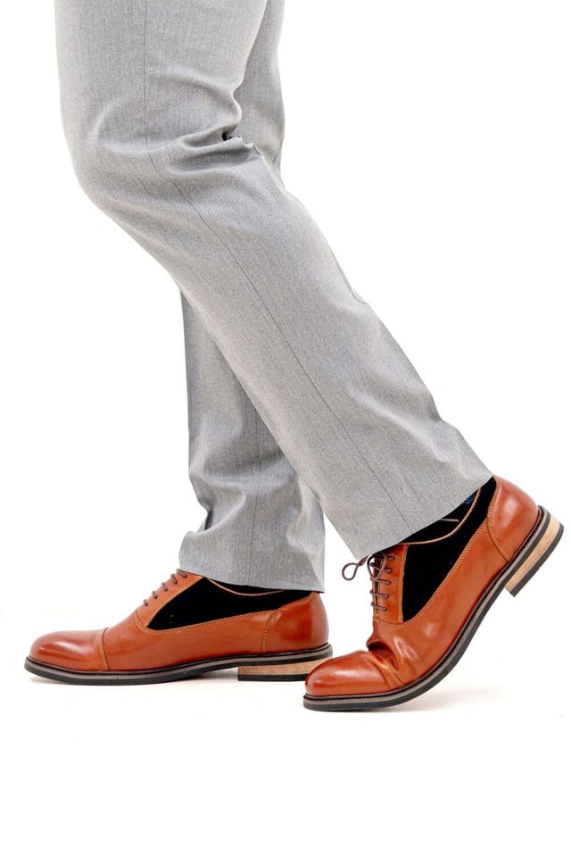 Alexander Pace Alexander Pace Men's 'Kennett' Premium Leather Derby Shoe in Tan - 2