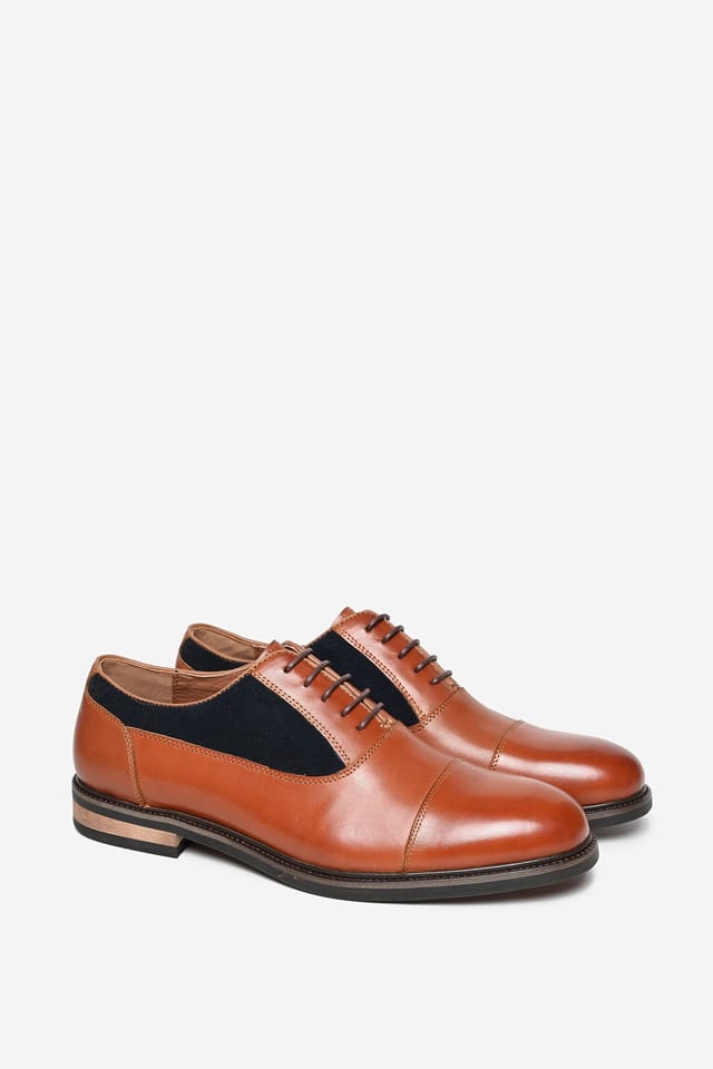 Alexander Pace Alexander Pace Men's 'Kennett' Premium Leather Derby Shoe in Tan - 3