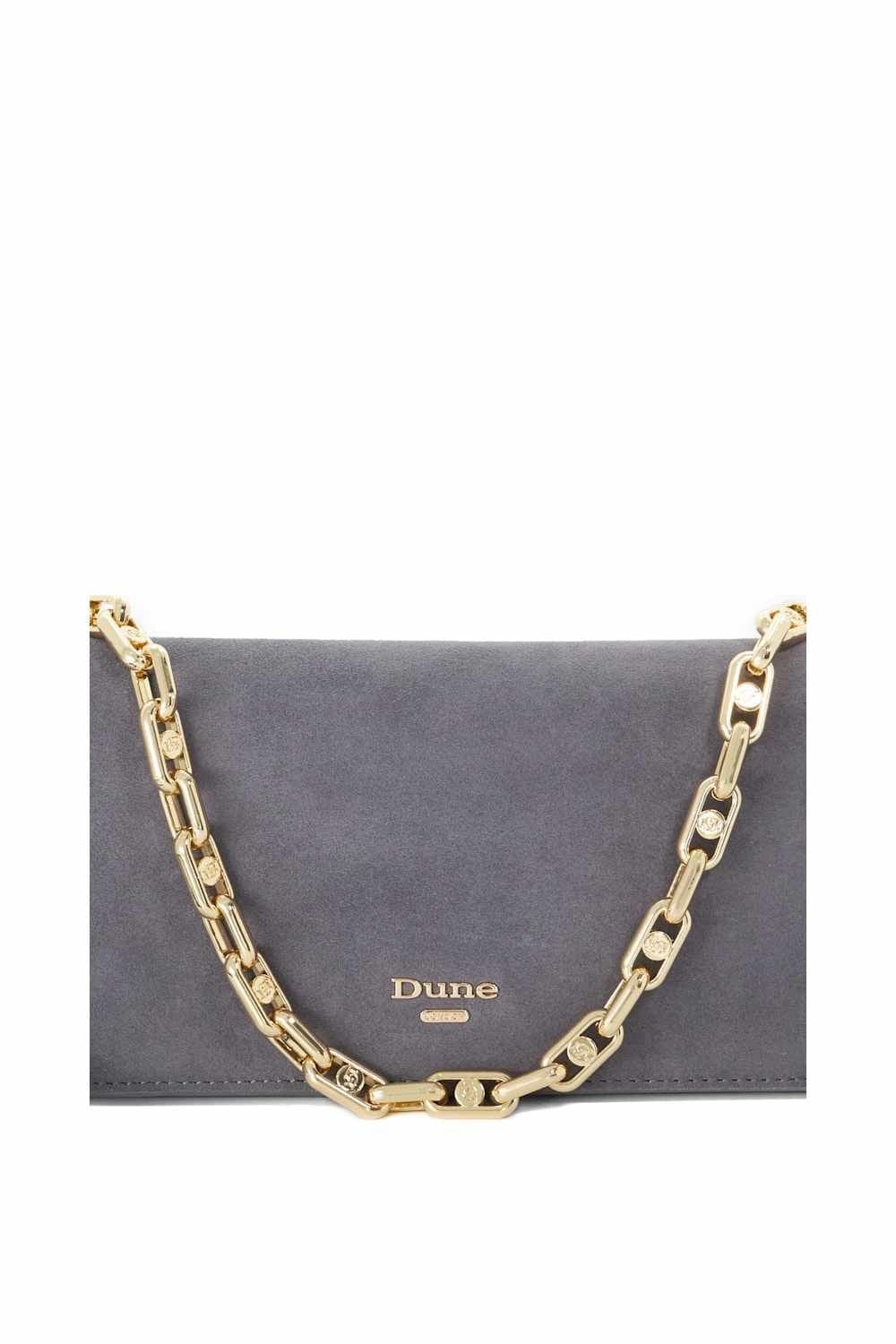 Dune London Dune London Women's 'Bemuse' Suede Clutch in Grey - 4