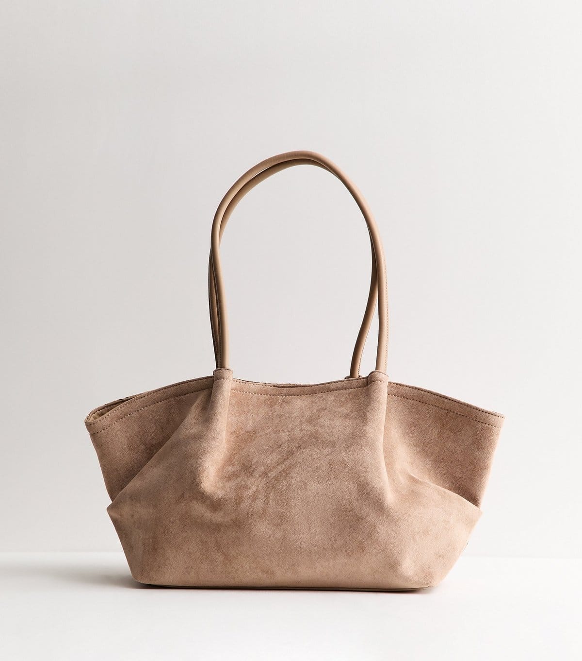 New Look Light Brown Faux Suede Woven Winged Tote Bag New Look - 4