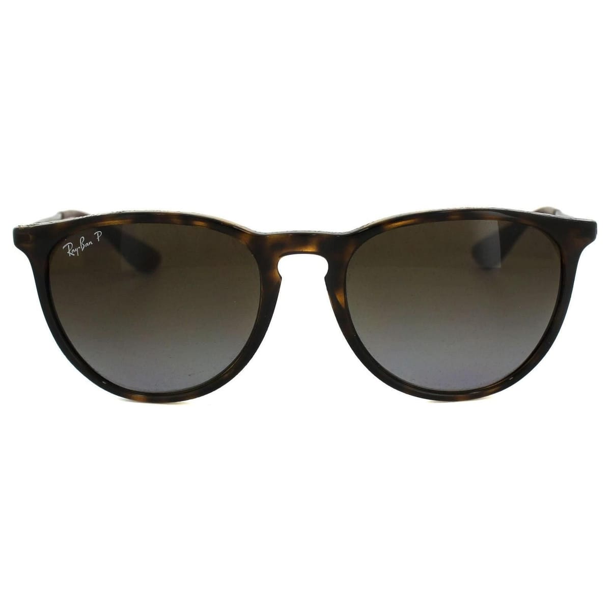 Ray-Ban Ray-Ban Women's Round Tortoise & Gunmetal Brown Gradient Polarized Erika 4171 Sunglasses - 1