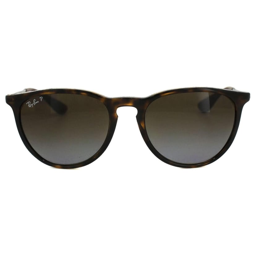 Ray-Ban Ray-Ban Women's Round Tortoise & Gunmetal Brown Gradient Polarized Erika 4171 Sunglasses - 1