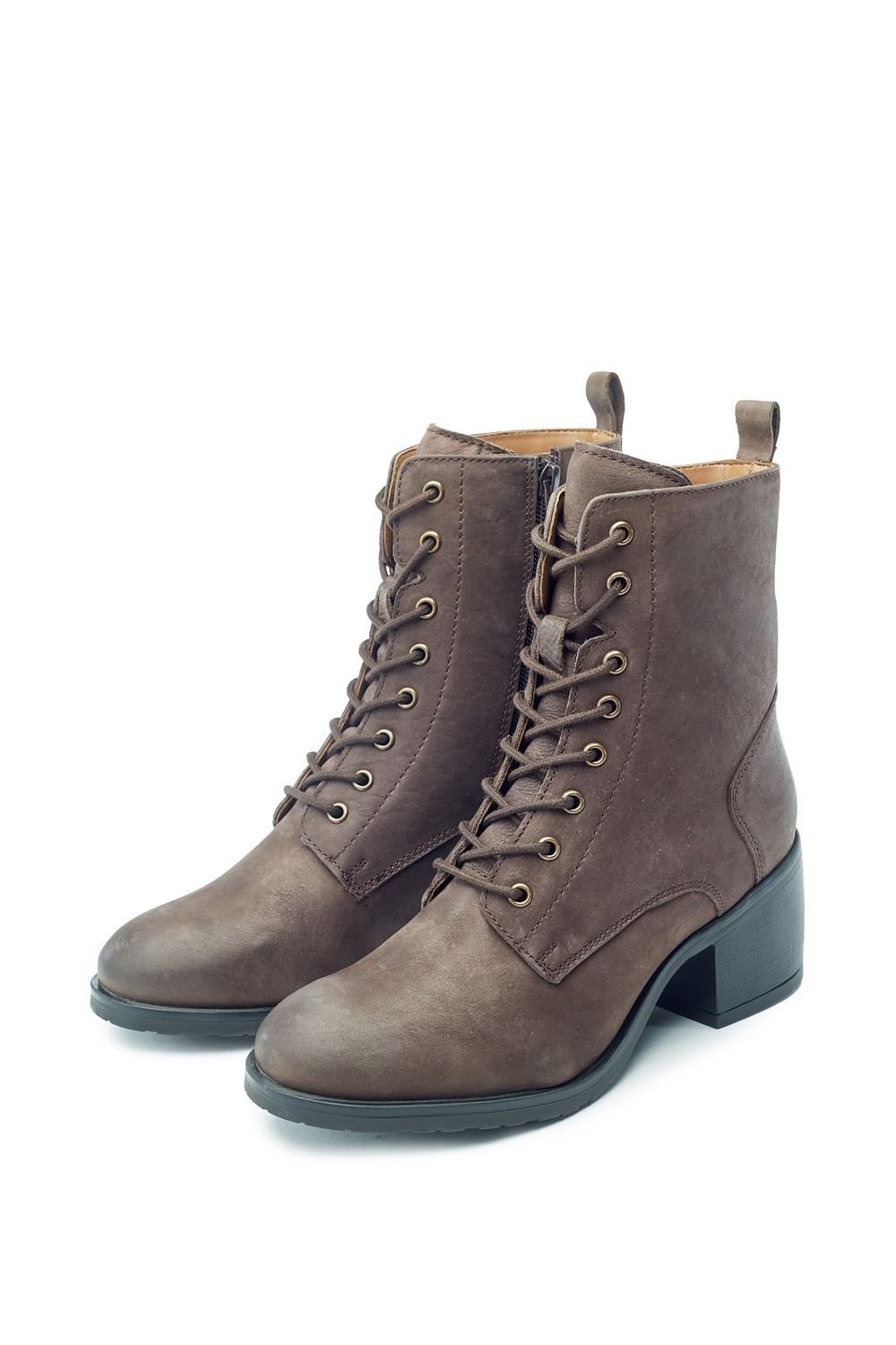 Moda In Pelle Moda In Pelle Women's 'Onda' Leather Heeled Boots in Dark Brown - 3