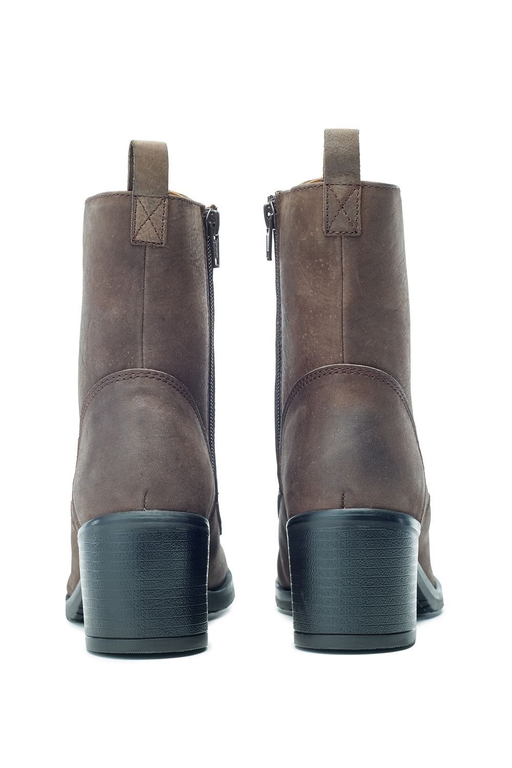 Moda In Pelle Moda In Pelle Women's 'Onda' Leather Heeled Boots in Dark Brown - 4