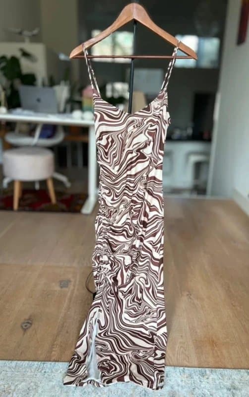 Bershka Bershka abstract print midi dress