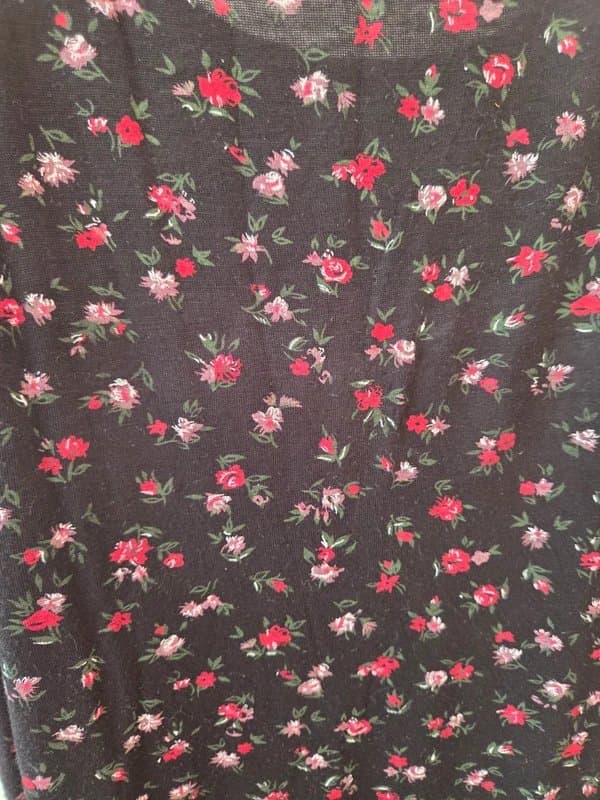 Boohoo Black, Red and Pink Floral Mini Dress