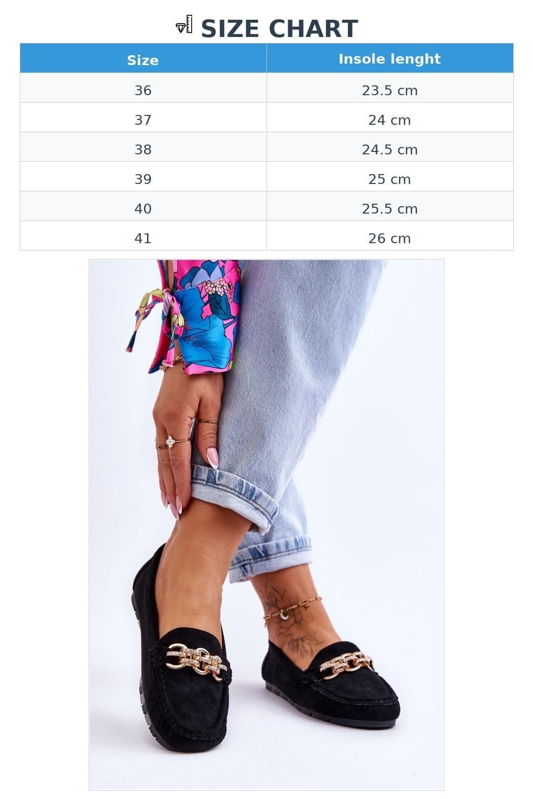 Love Lace Love Lace Women's Suede Moccasin Slip On Platform Shoes with Rhinestone Chain in Black - 4