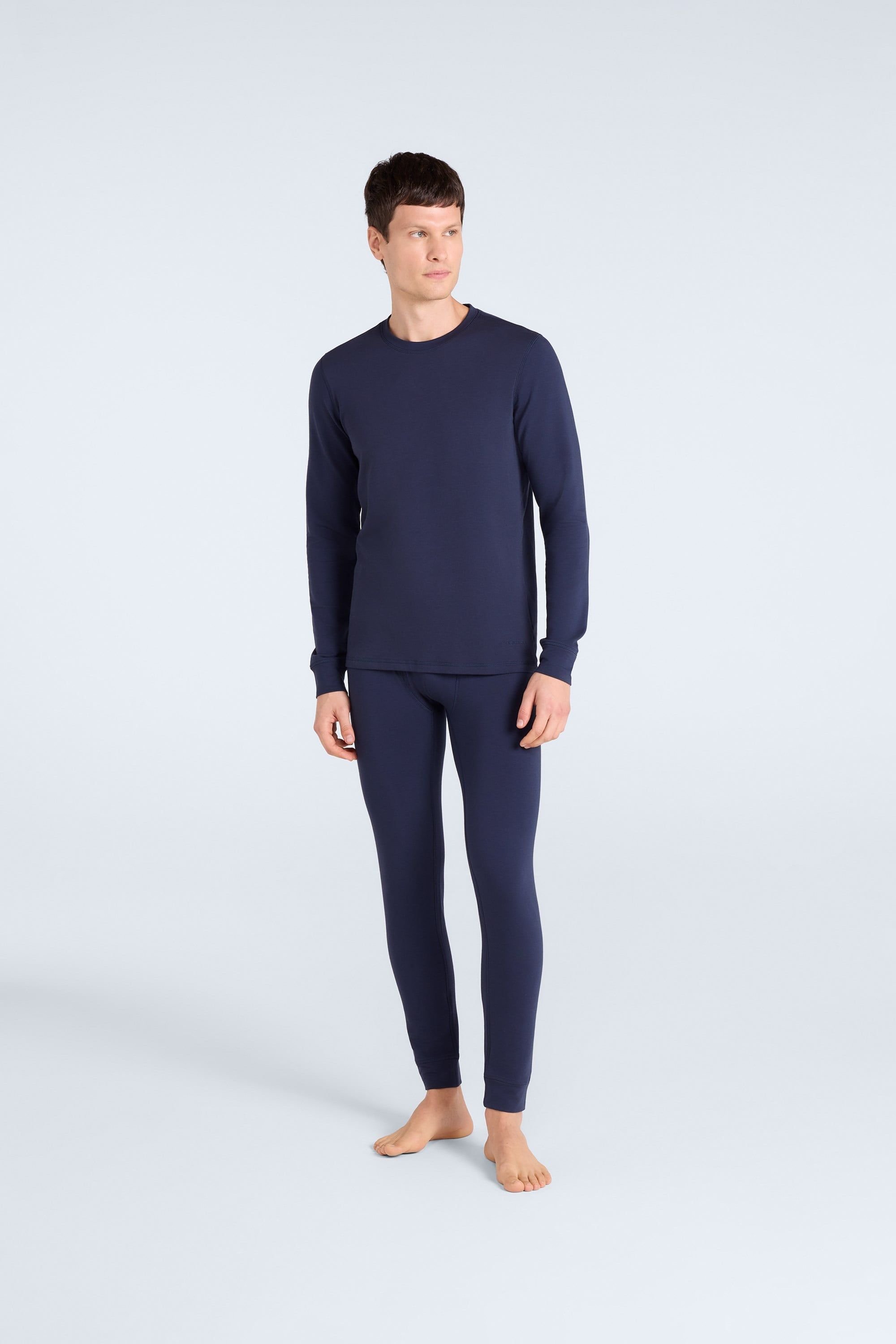 Animal Animal Men's 'Blaze' Warm & Cosy Lightweight Soft Comfy Baselayer Thermal Top in Dark Blue - 2