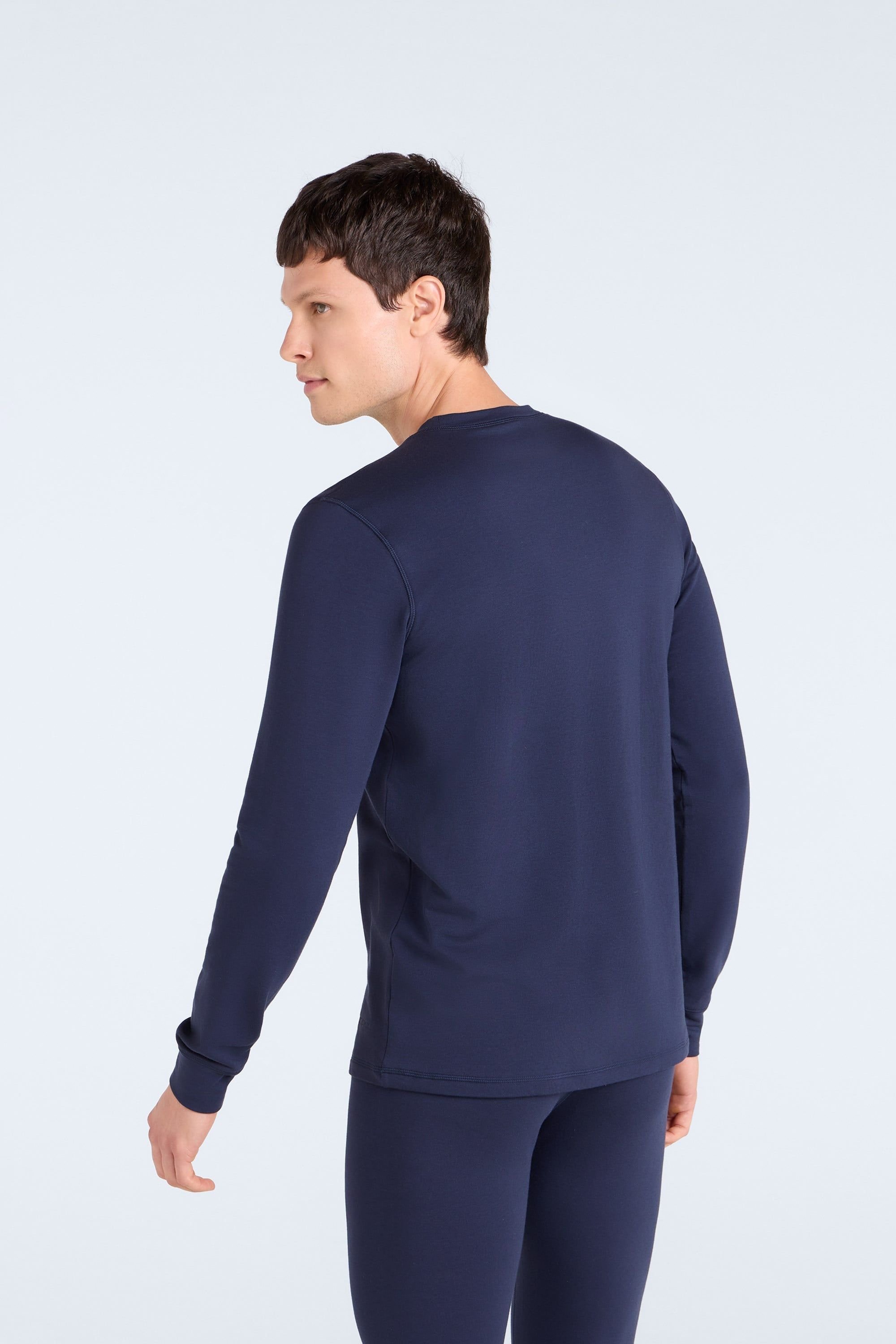 Animal Animal Men's 'Blaze' Warm & Cosy Lightweight Soft Comfy Baselayer Thermal Top in Dark Blue - 3