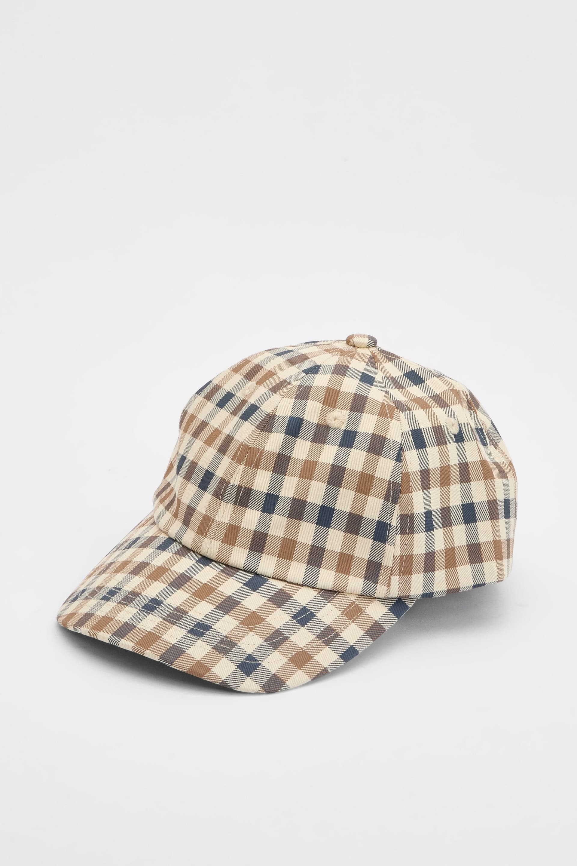 Aquascutum Aquascutum Men's Baseball Cap Club Check in Tan