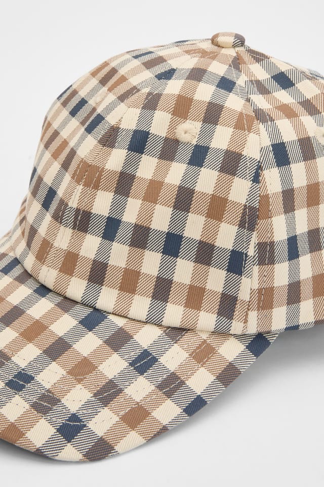 Aquascutum Aquascutum Men's Baseball Cap Club Check in Tan - 2