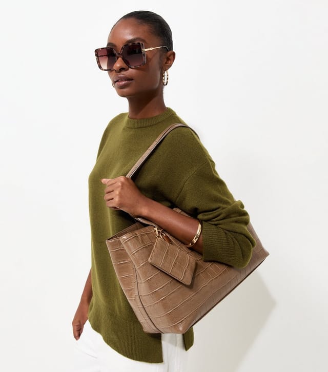 New Look Women's Light Khaki Side Split Knitted Jumper New Look - 2