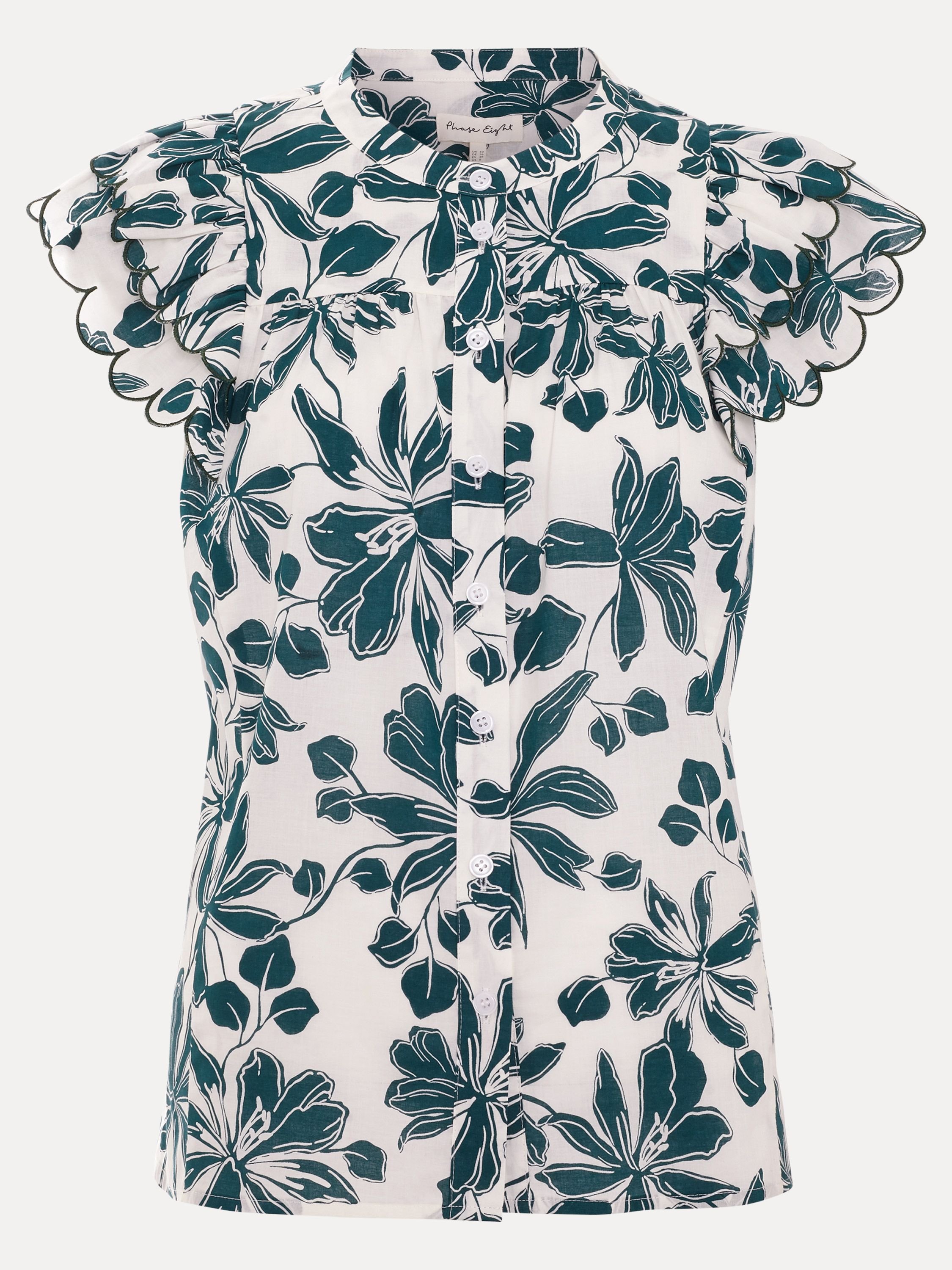 Phase Eight Phase Eight Women's Rena Cotton Blouse in White - 2