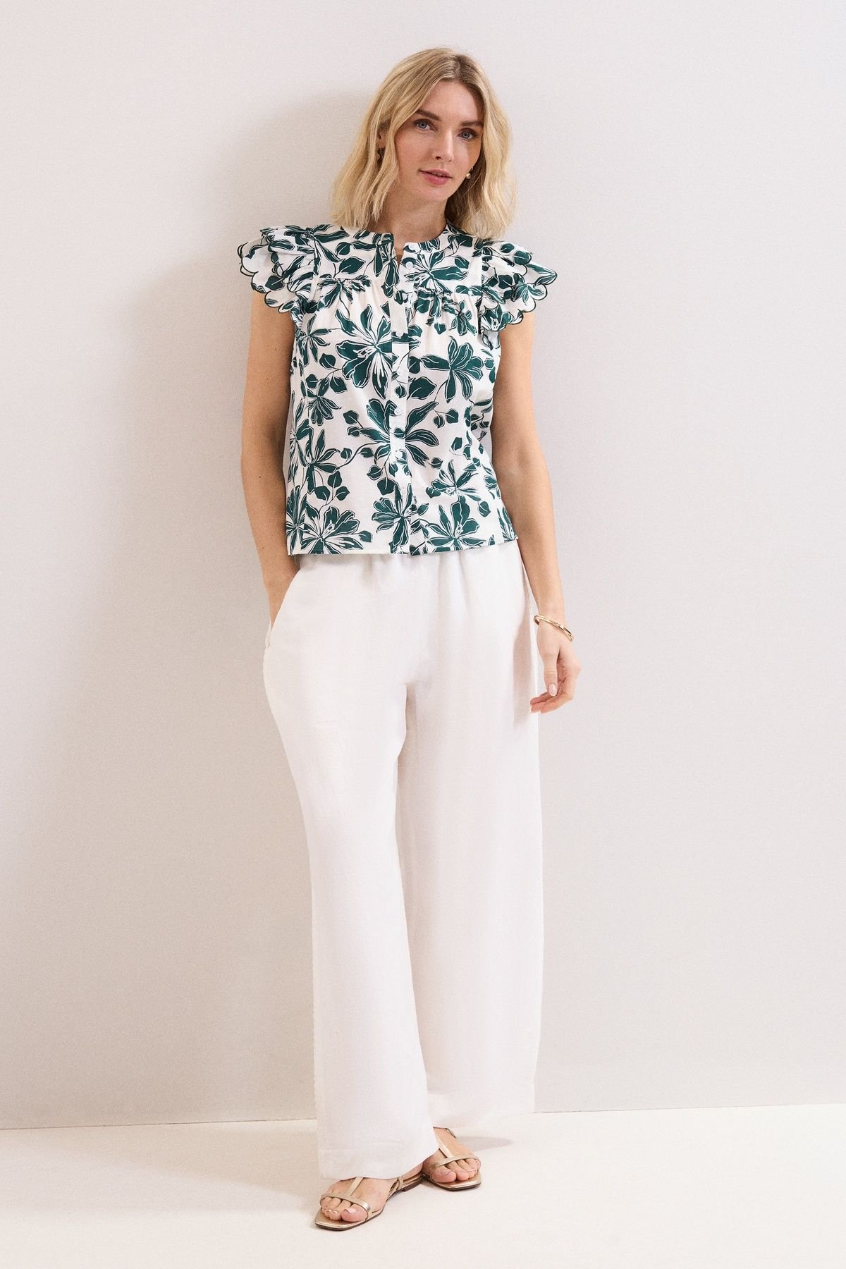 Phase Eight Phase Eight Women's Rena Cotton Blouse in White - 3