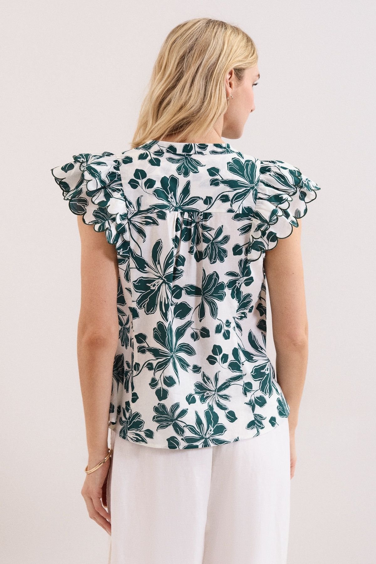 Phase Eight Phase Eight Women's Rena Cotton Blouse in White - 4