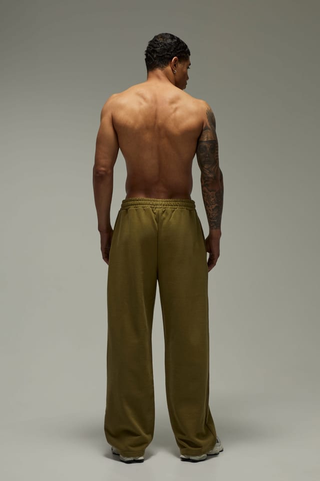 Training Dept. Training Dept. Men's Training Dept Premium Heavyweight 420gsm Loopback Wide Leg Jogger in Olive - 2