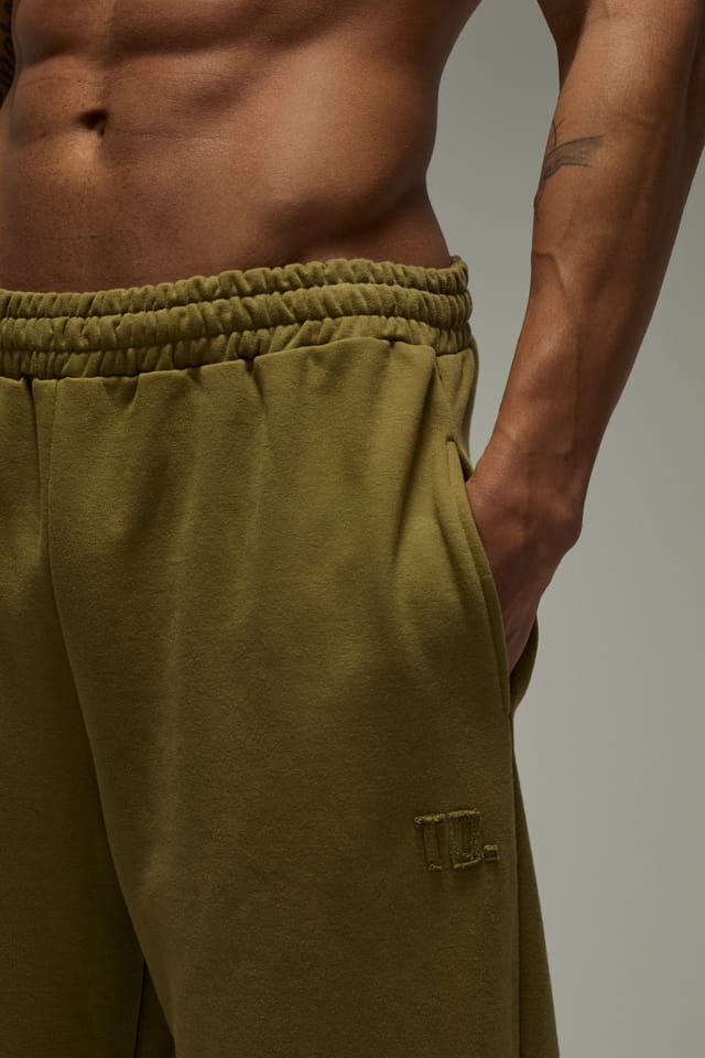 Training Dept. Training Dept. Men's Training Dept Premium Heavyweight 420gsm Loopback Wide Leg Jogger in Olive - 3