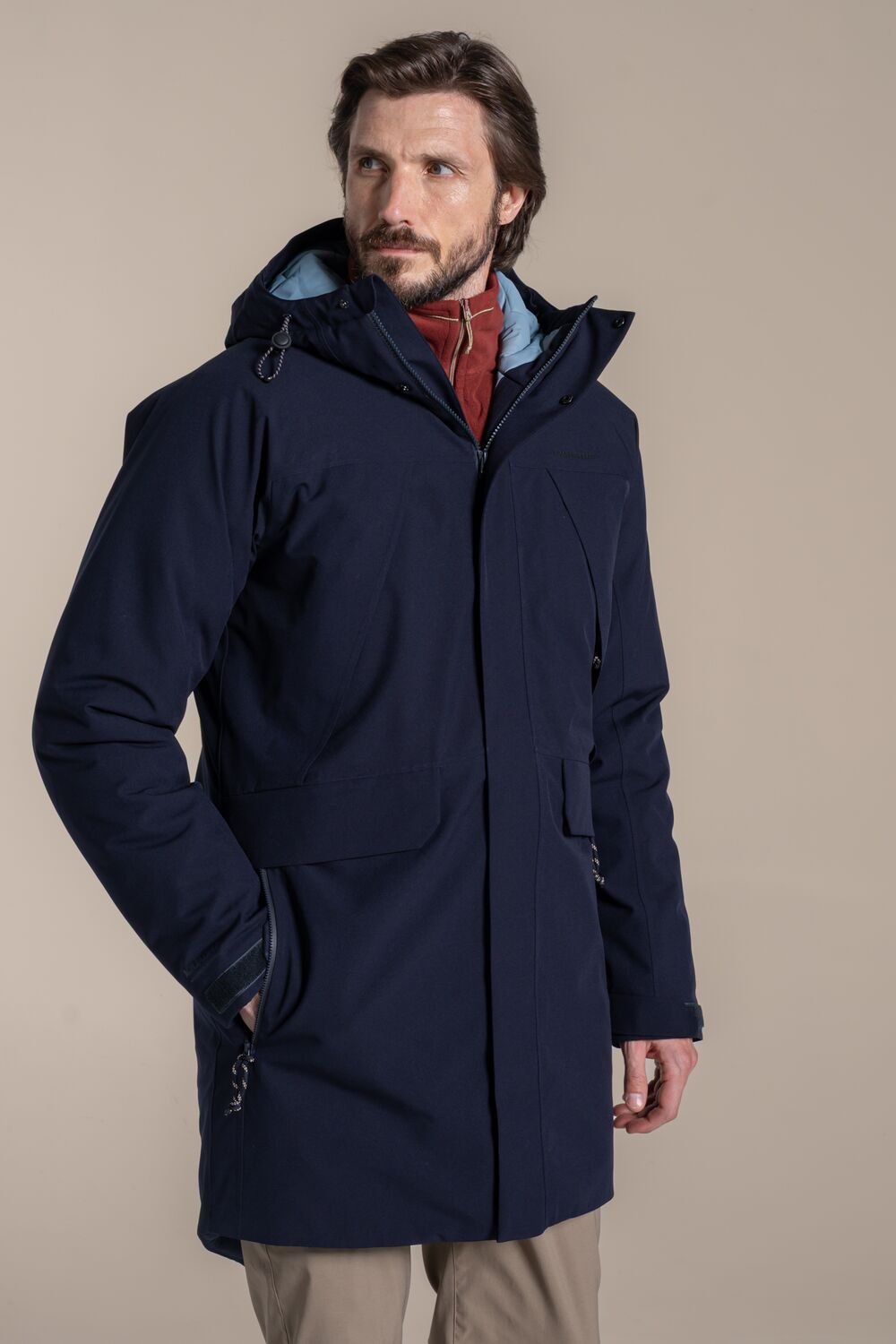 Craghoppers Craghoppers Men's Grisedale Hooded Waterproof Breathable Padded Insulated Jacket in Dark Navy - 2