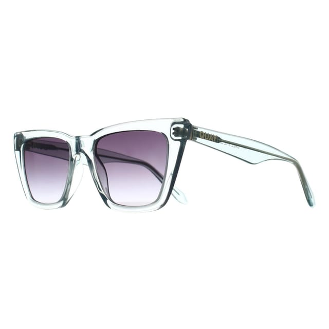 Quay Quay Women's Cat Eye Gloss Clear Smoke Grey Call The Shots - 2