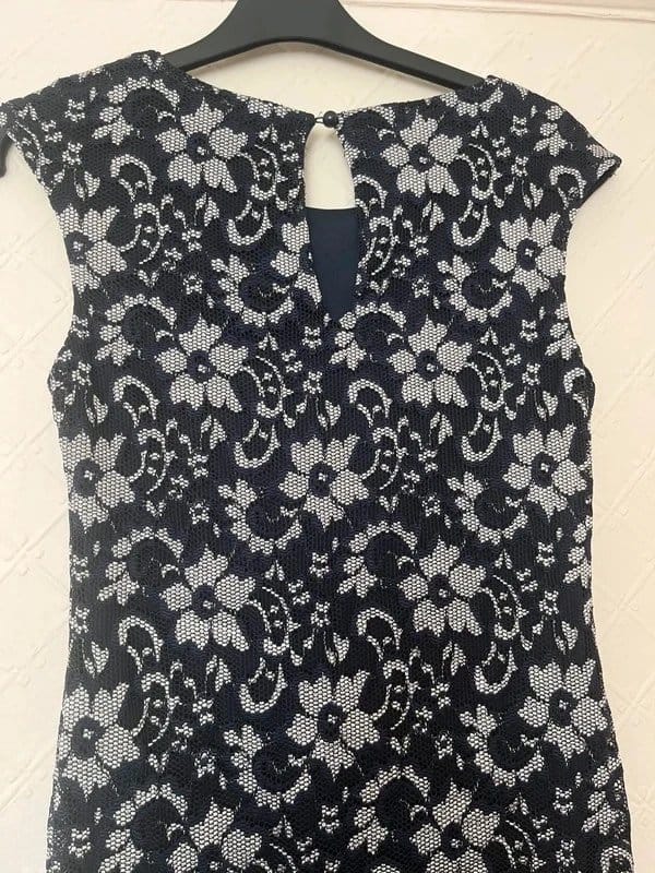 Jane Norman Navy Lace Double Layered Dress