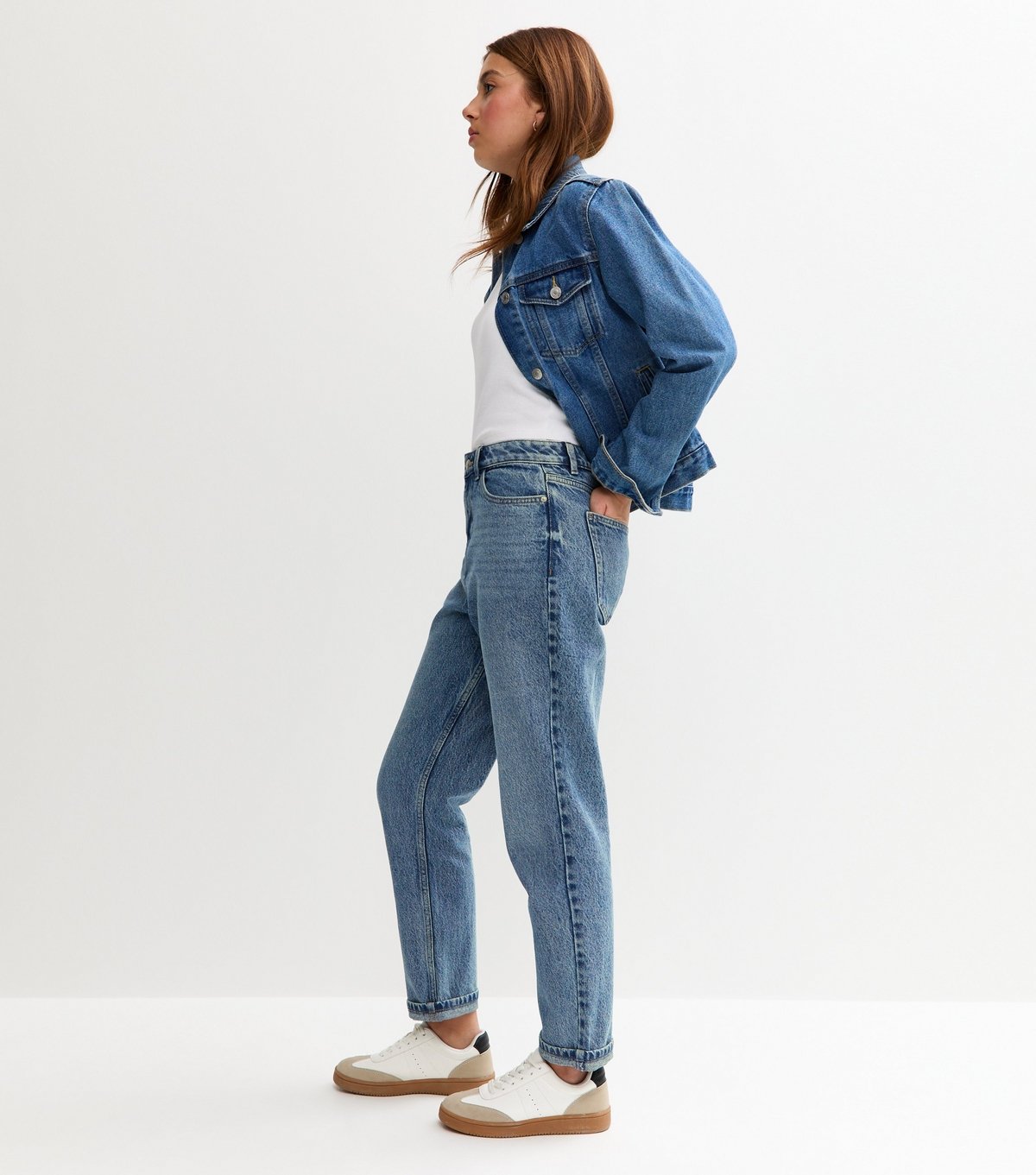 New Look Girls' Blue Mom Jeans New Look - 4