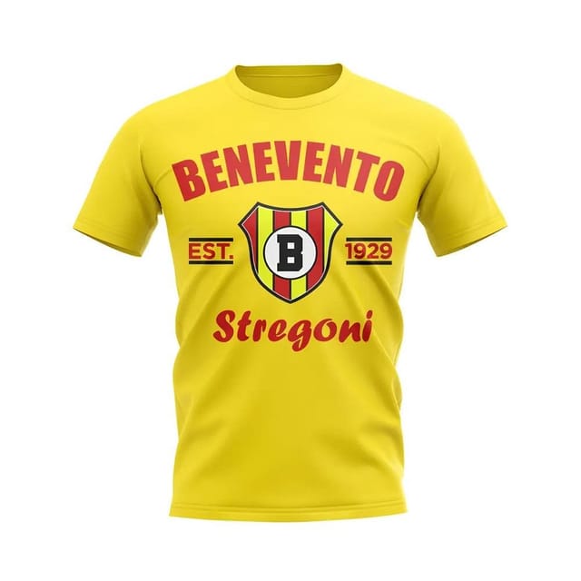 Benevento Benevento Men's Personalised Calcio Established Football T-Shirt in Yellow - 2
