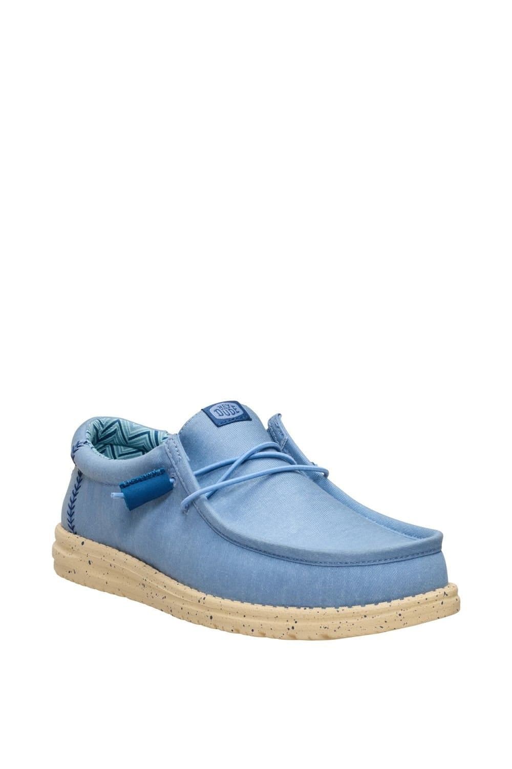 HEY DUDE Hey Dude Men's Wally Stretch Canvas Slip on Shoe in Blue