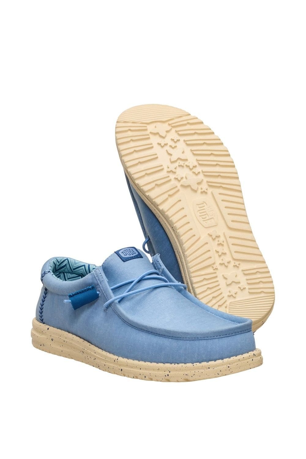 HEY DUDE Hey Dude Men's Wally Stretch Canvas Slip on Shoe in Blue - 4