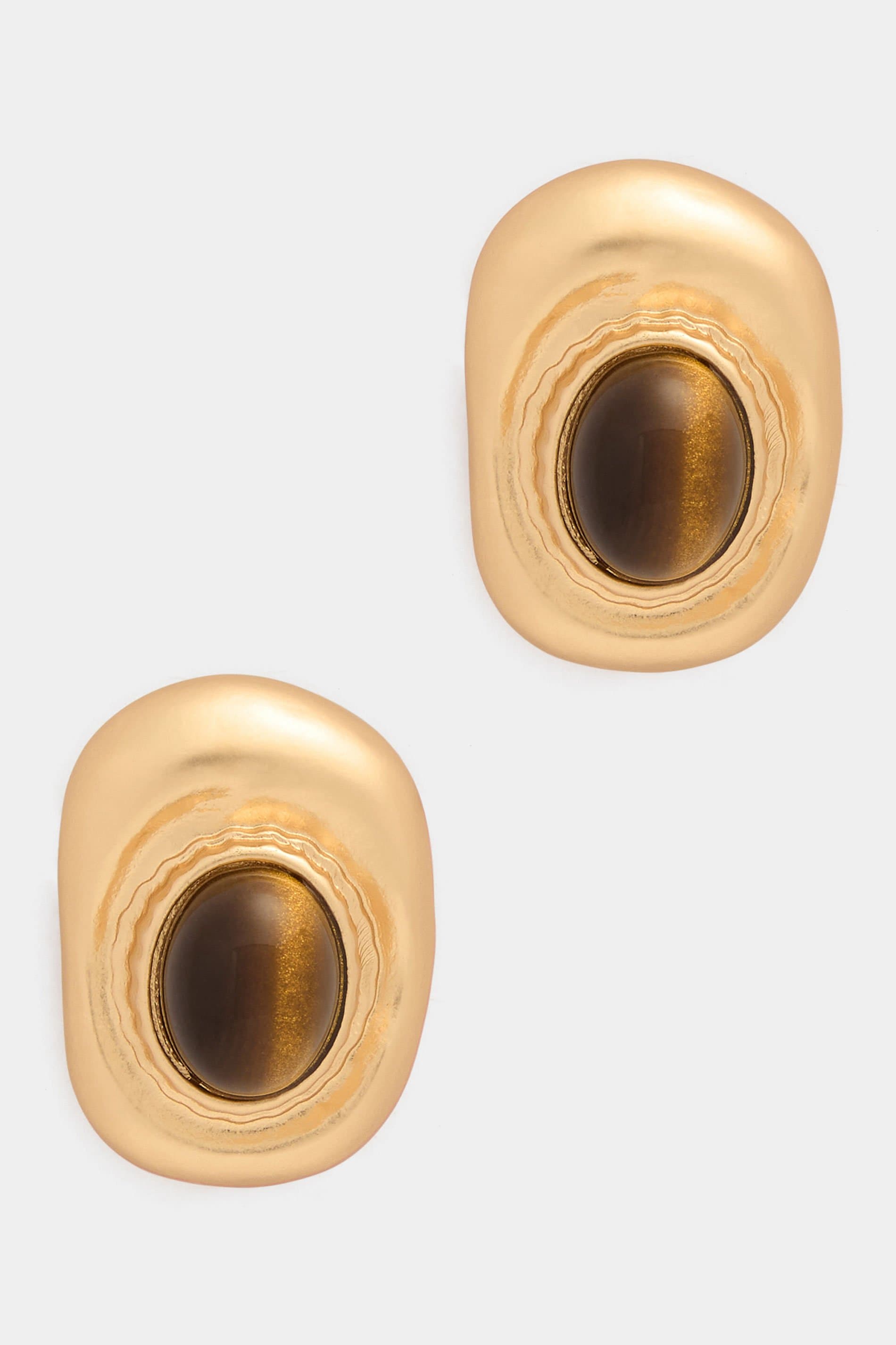 Yours Gold Tone Framed Stone Stud Earrings