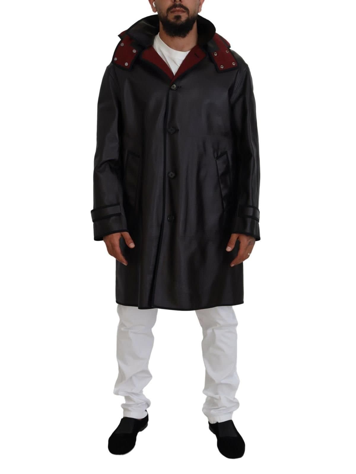 Dolce & Gabbana Dolce & Gabbana Men's Black Trench Hooded Parka Cotton Jacket