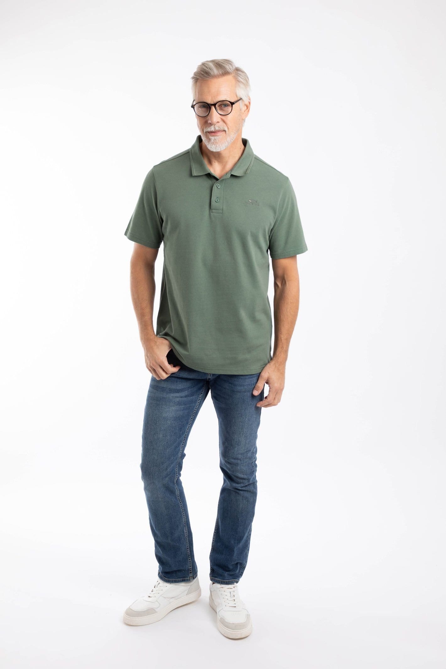 Weird Fish Weird Fish Men's Giles Pique Polo Shirt in Dark Olive - 4