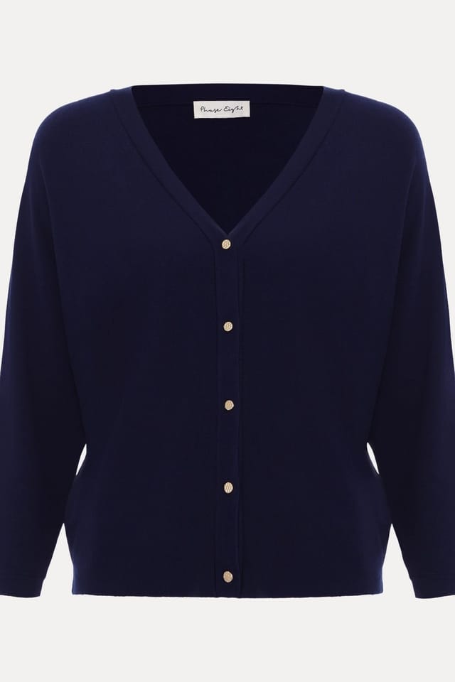 Phase Eight Phase Eight Women's Cristine V-Neck Cardigan in Dark Navy - 2