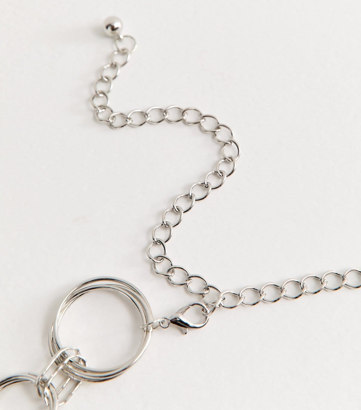 New Look Silver Tone Multi Ring Chain Belt New Look - 4