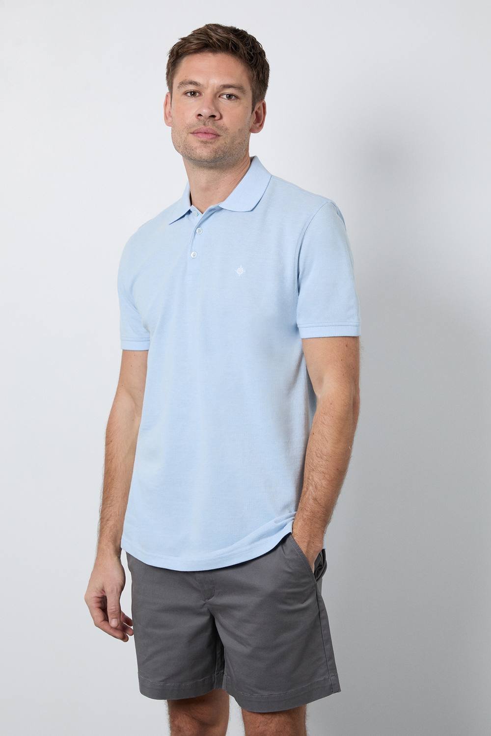 Maine Maine Men's Light Blue Birdseye Polo Shirt - 2