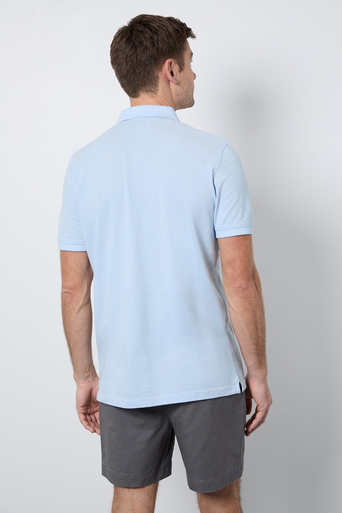 Maine Maine Men's Light Blue Birdseye Polo Shirt - 3