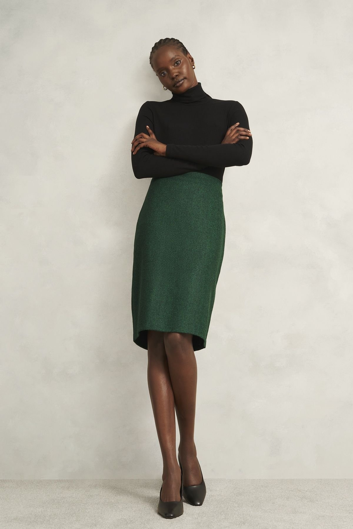 Hobbs London Hobbs London Women's Daphne Skirt in Bottle Green - 3